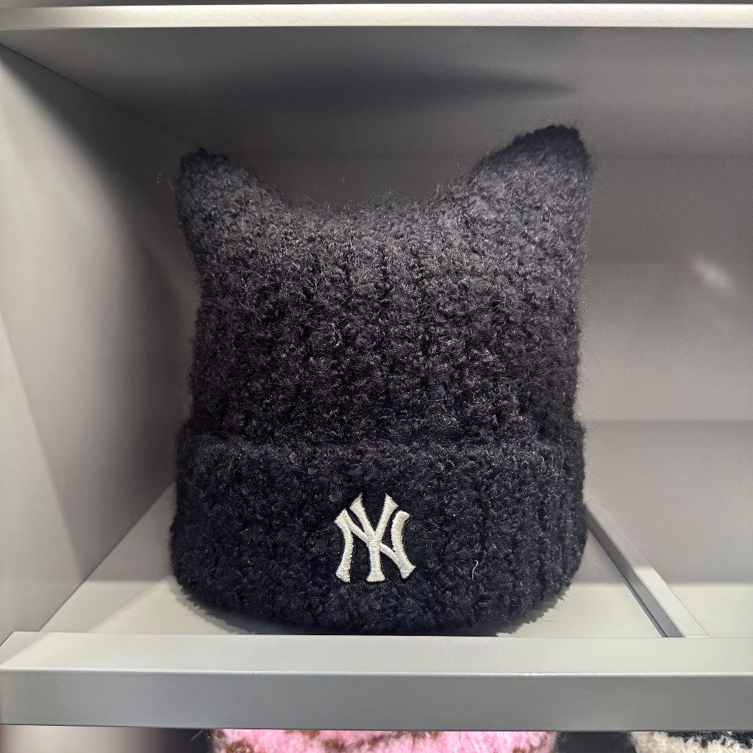 【新品未使用】MLB 猫耳ビーニー aespa カリナ着用 ニット帽