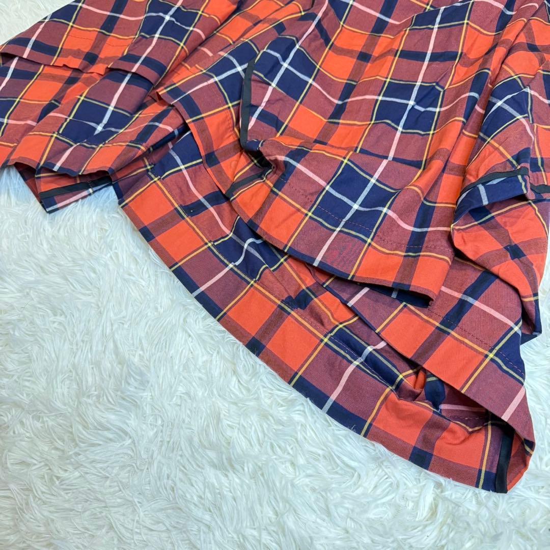 ヴィヴィアンウエストウッド 変形　ドレープ　チェックスカート オーブ　3サイズ