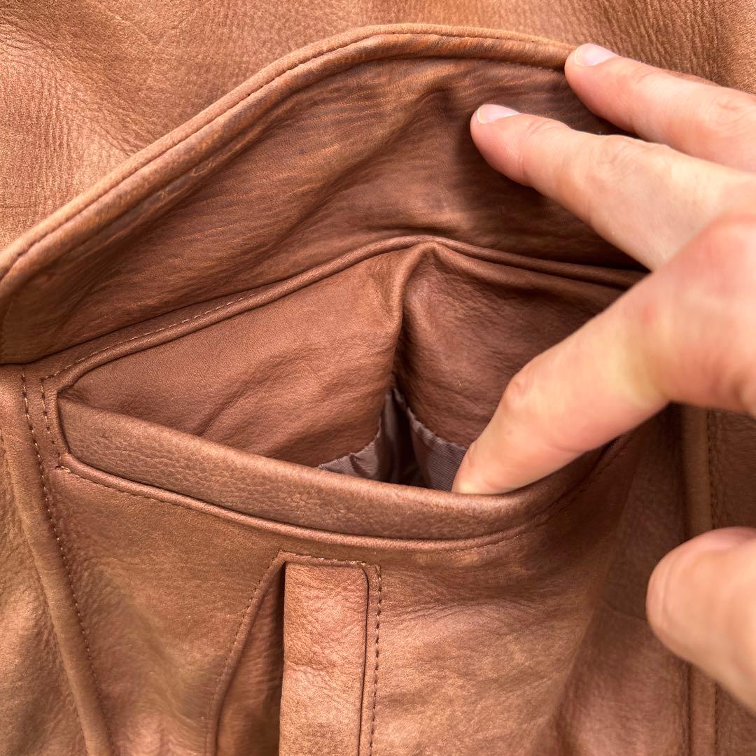 レザージャケット　セントジョンズベイ　ブラウン茶色　本革　ボンバーフライト90s