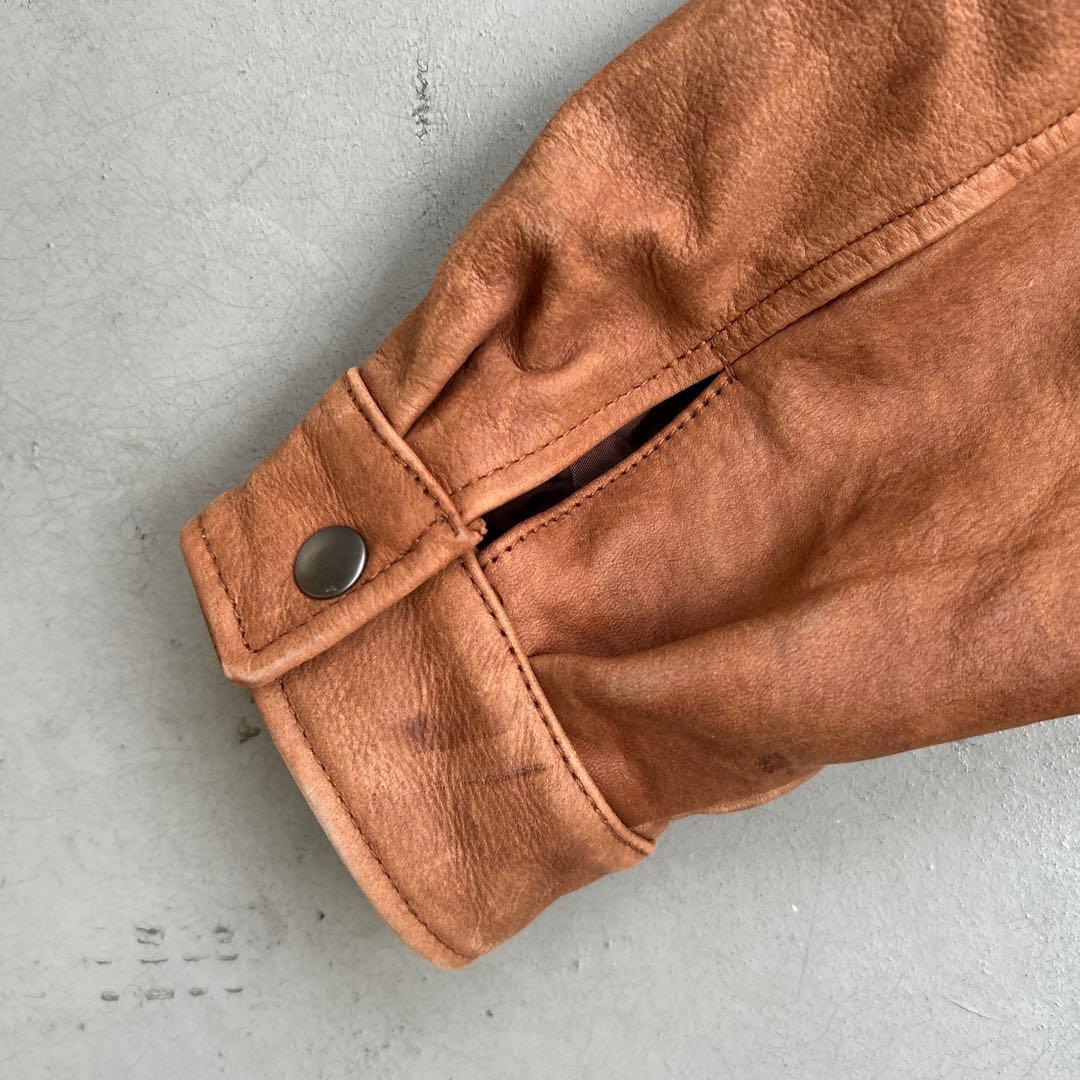 レザージャケット　セントジョンズベイ　ブラウン茶色　本革　ボンバーフライト90s