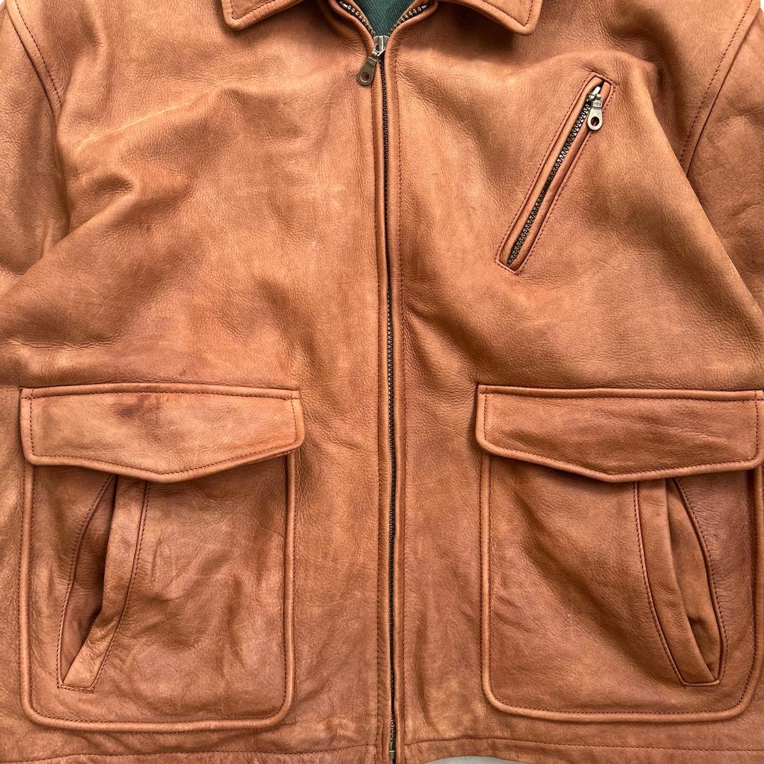 レザージャケット　セントジョンズベイ　ブラウン茶色　本革　ボンバーフライト90s