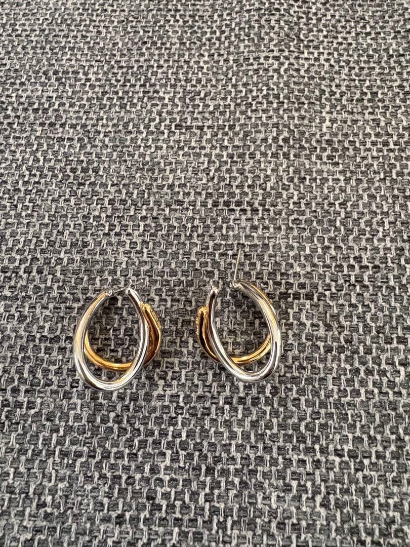 Jouete ジュエッテ　サークルピアス ティアドロップ コンビカラー