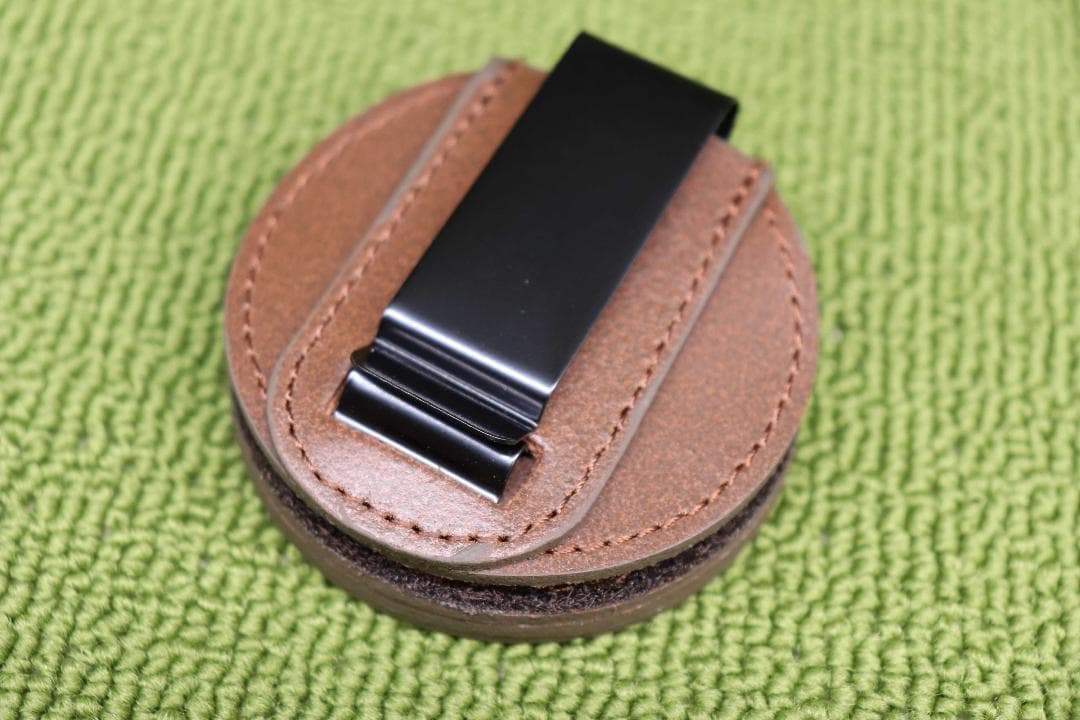 嵌込型US MARSHALS SUPERVISORY マーシャル バッジ 革 茶