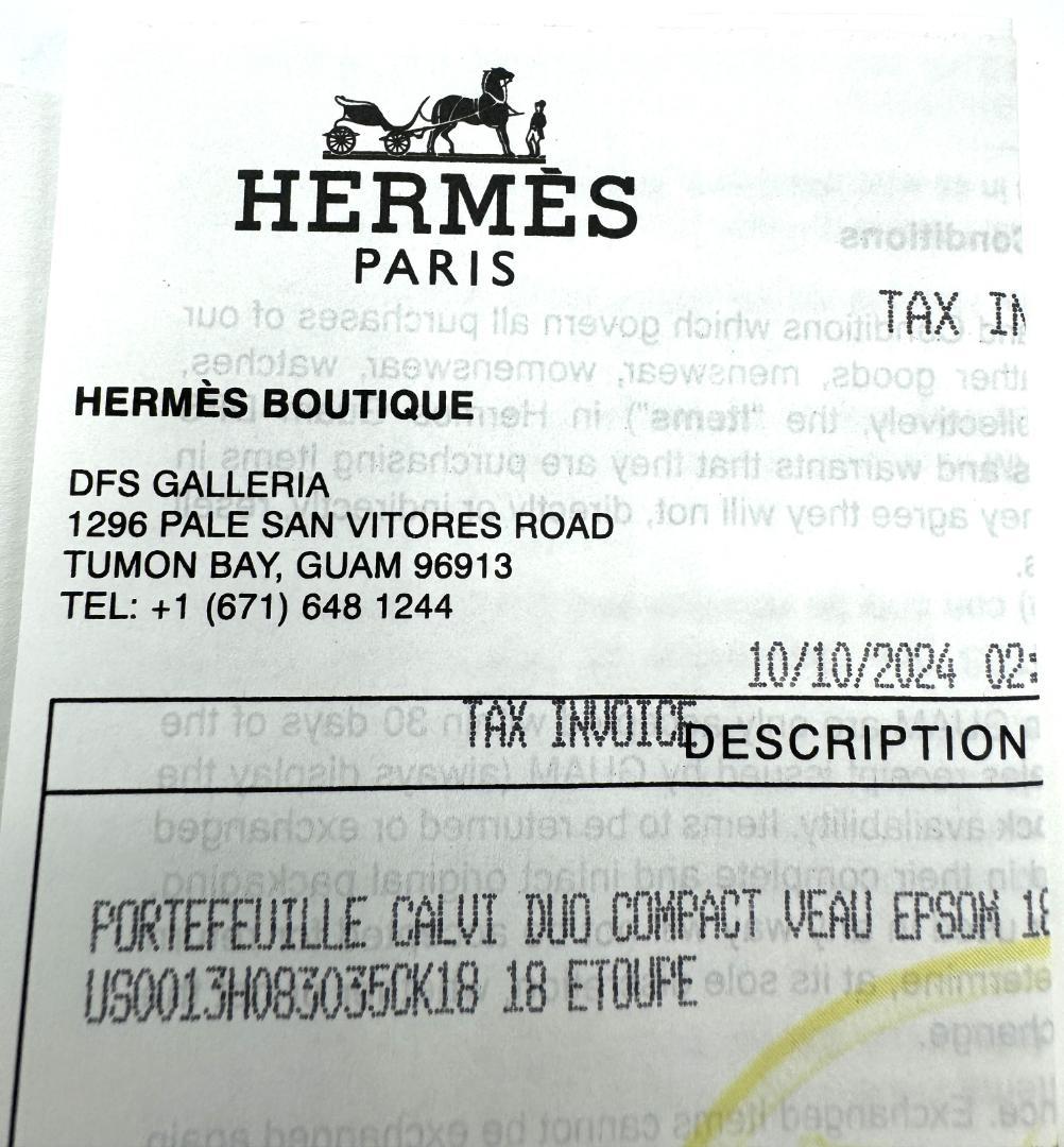 新品未使用/エルメス/HERMES/カルヴィデュオ/エトゥープ【入手困難色】