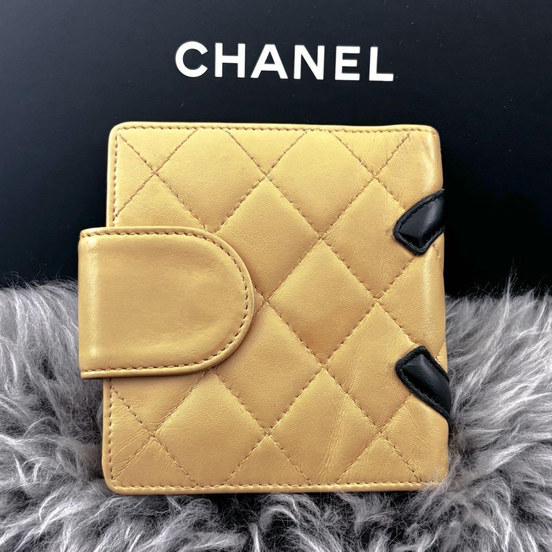 最終価格【美品✨】シャネル 財布 カンボンライン 二つ折 がま口