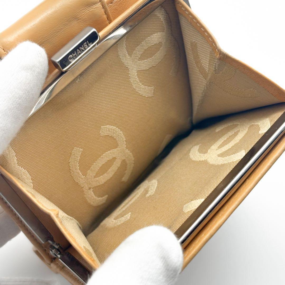 最終価格【美品✨】シャネル 財布 カンボンライン 二つ折 がま口