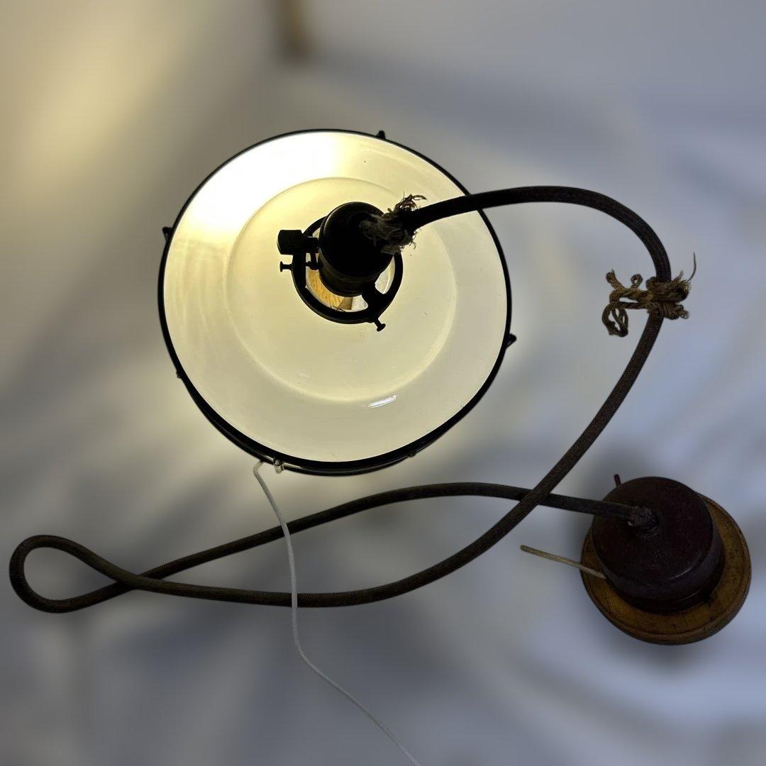 大正ロマン　電笠　乳白ガラス　昭和レトロ　照明　スペースエイジ