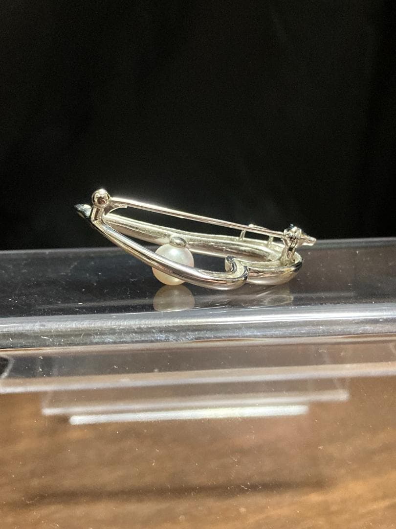 TASAKI タサキ 真珠 パール シルバー ブローチ １珠 1P 1玉 1粒