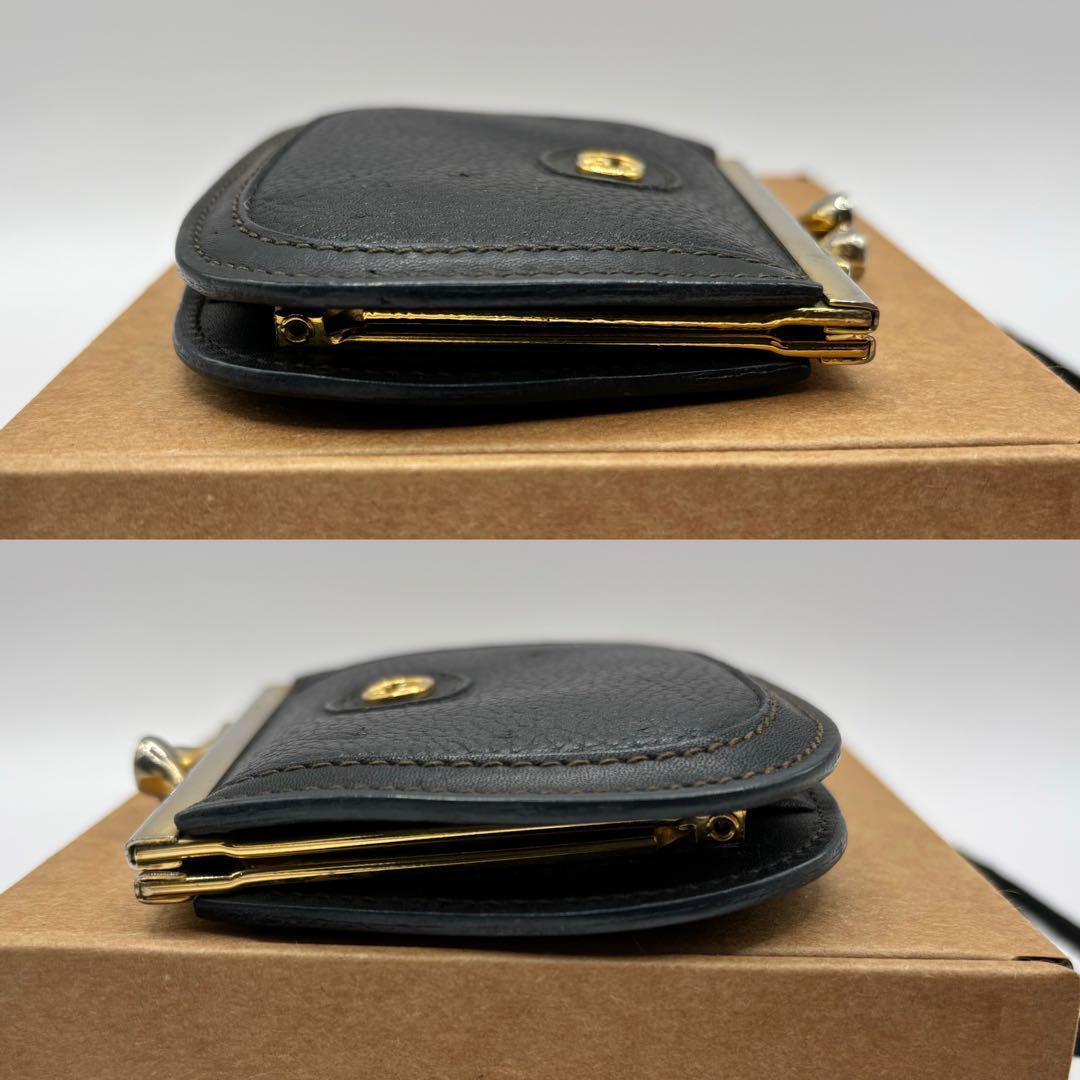 【美品/希少品】 オールド　GUCCI ケース　がま口　財布　ブラック