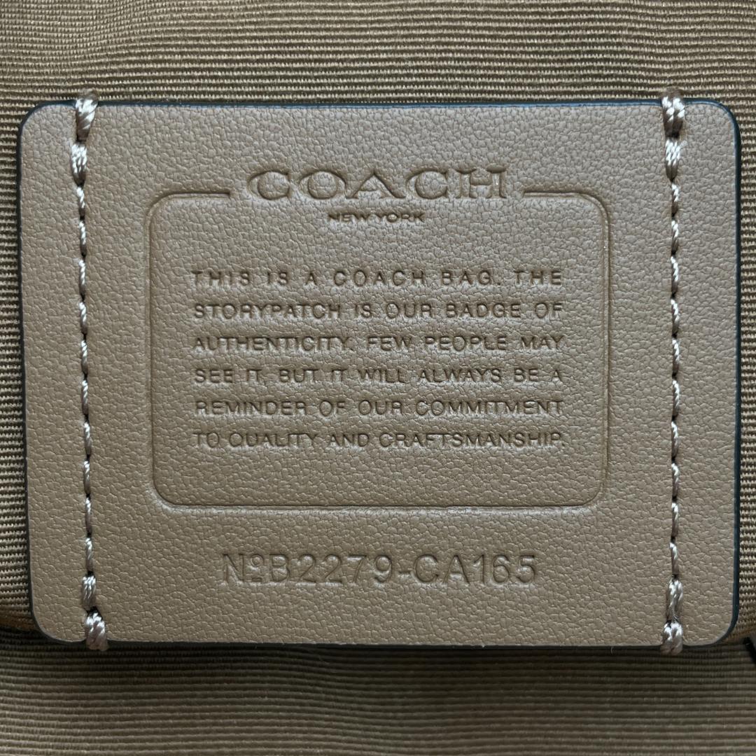 美品 COACH ショルダーバッグ レザー ベージュ 馬車柄 肩掛け CA165