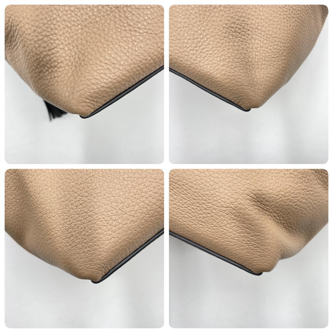 美品 COACH ショルダーバッグ レザー ベージュ 馬車柄 肩掛け CA165