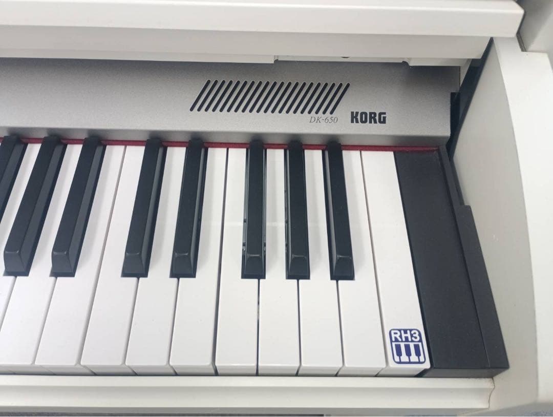 美品 KORG DK-650WH 88鍵盤 スリムデザイン 電源ケーブル新品