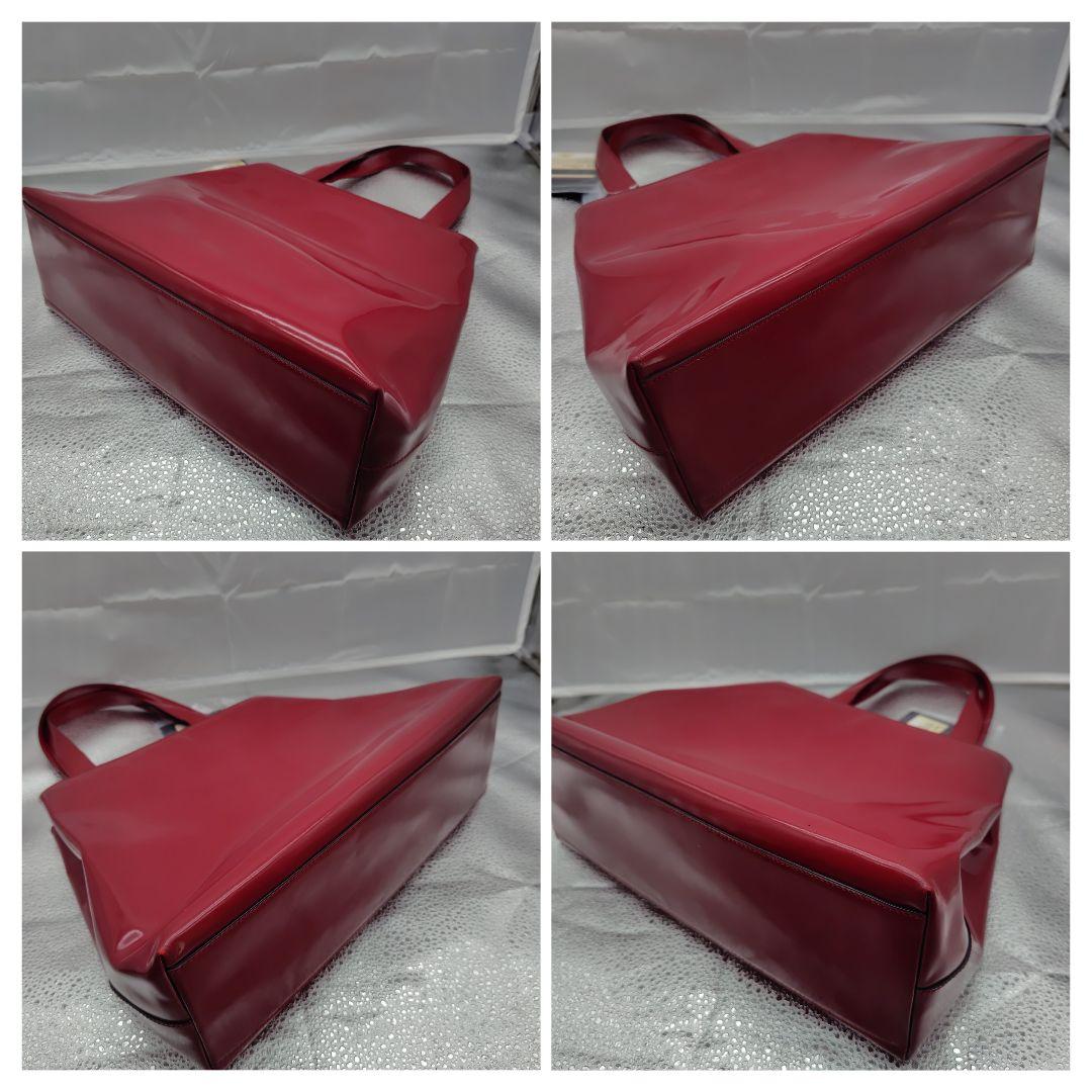 PRADA 　プラダ　エナメルレザー　 トートバッグ 赤