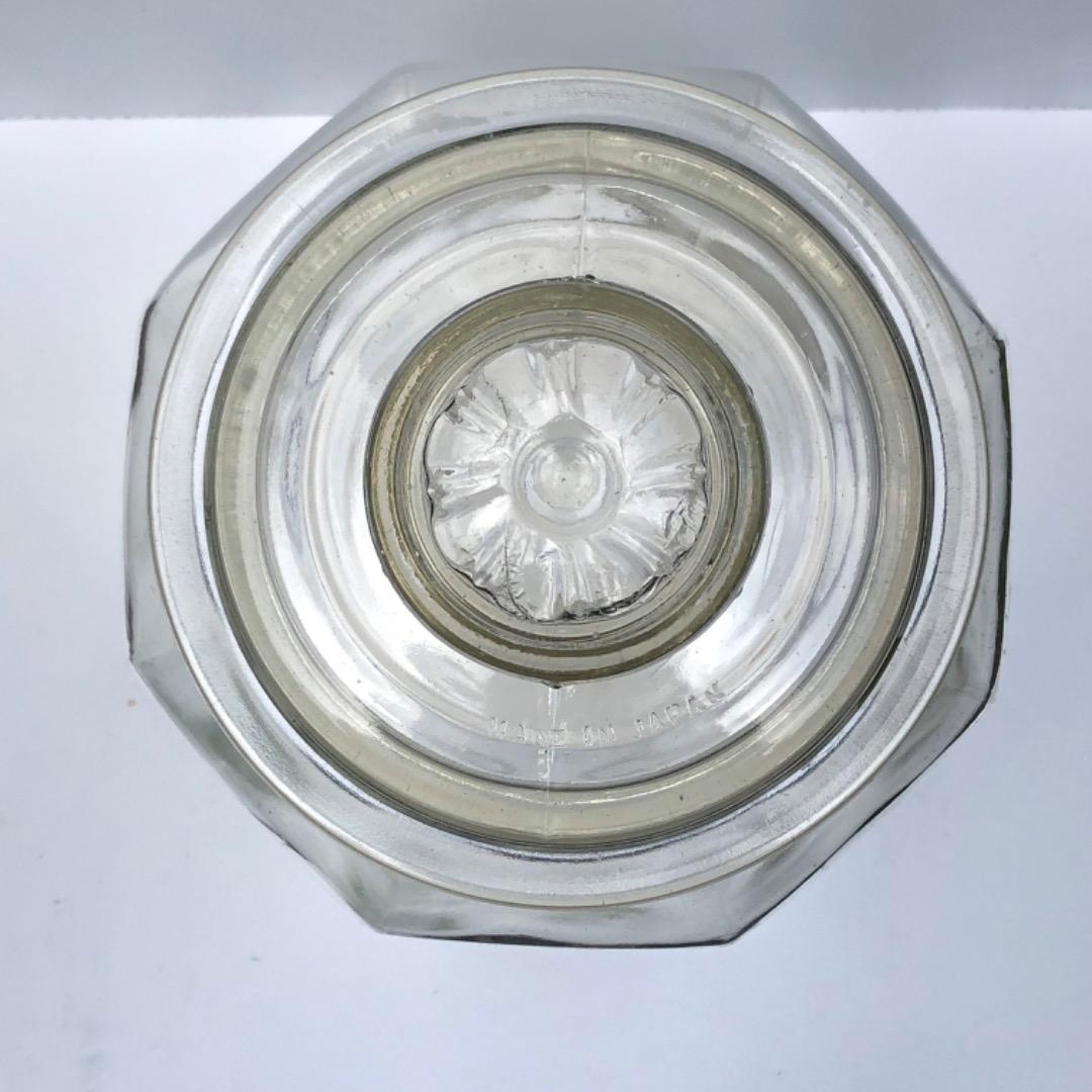 アンティーク　八角形ガラス保存容器　７０年以上前の物