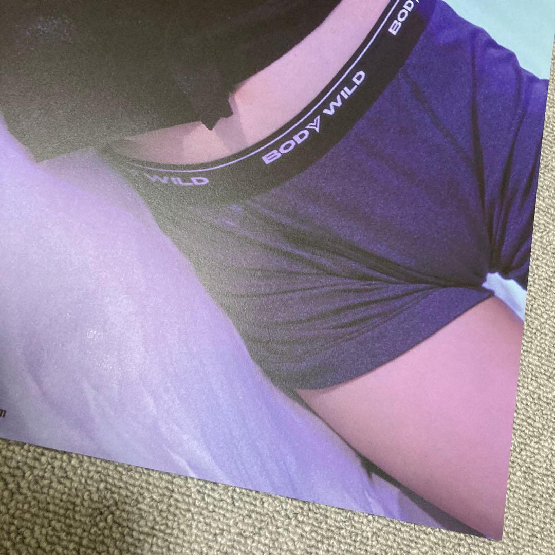 井川遥　BODY WILD FIT BOXER ポスター　美品　グンゼ　青　１