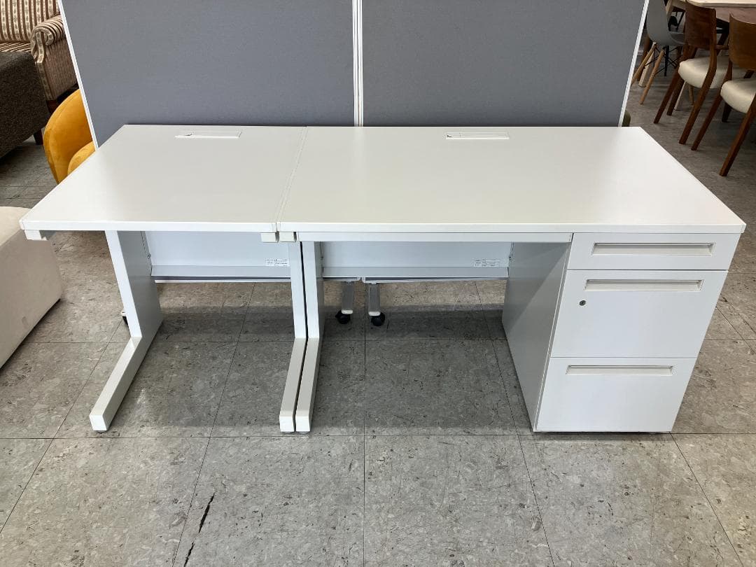 内田洋行 デスクシステム サイドデスク付き JOIFA307 ホワイト②