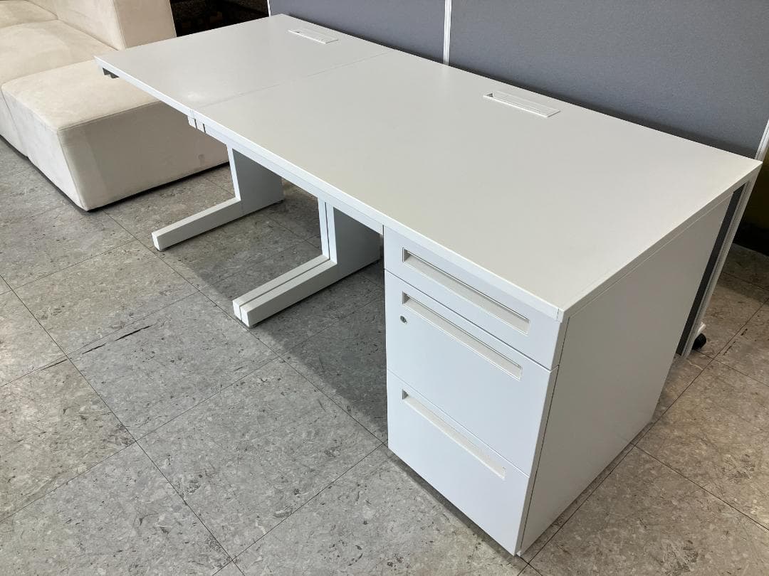 内田洋行 デスクシステム サイドデスク付き JOIFA307 ホワイト②