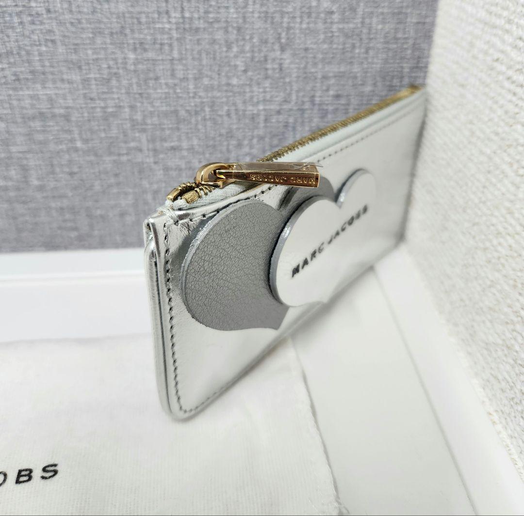 レア 新品 MARC JACOBS ケース キーリング付きポーチ シルバー