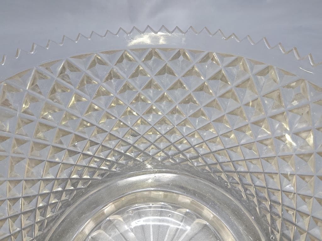 名家蔵出　江戸期　江戸切子鉢　6寸　保証