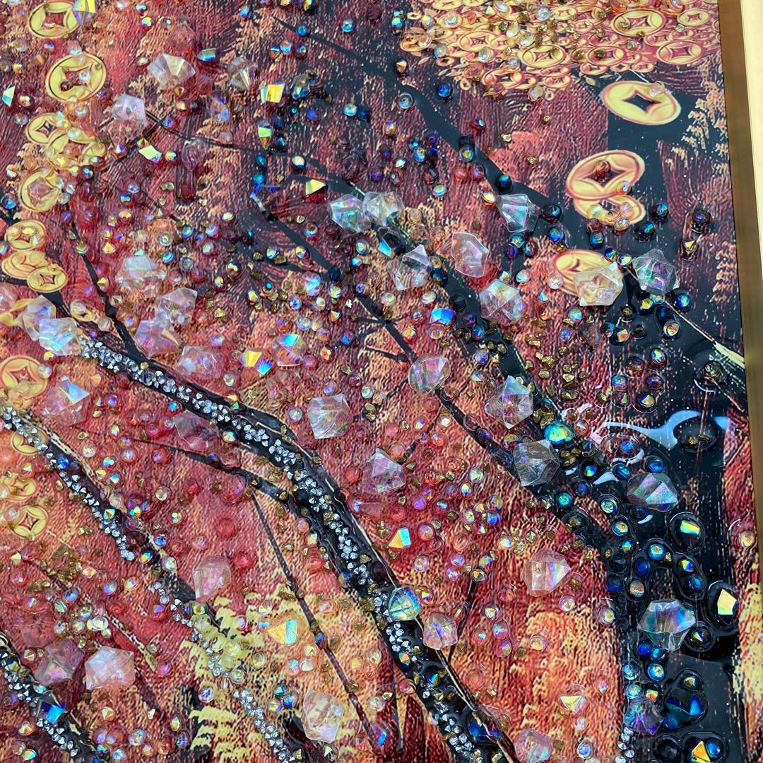 秋の風景 水晶アートパネル 絵画