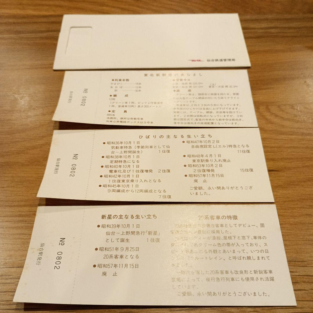 新品未使用東北新幹線大増発記念入場券