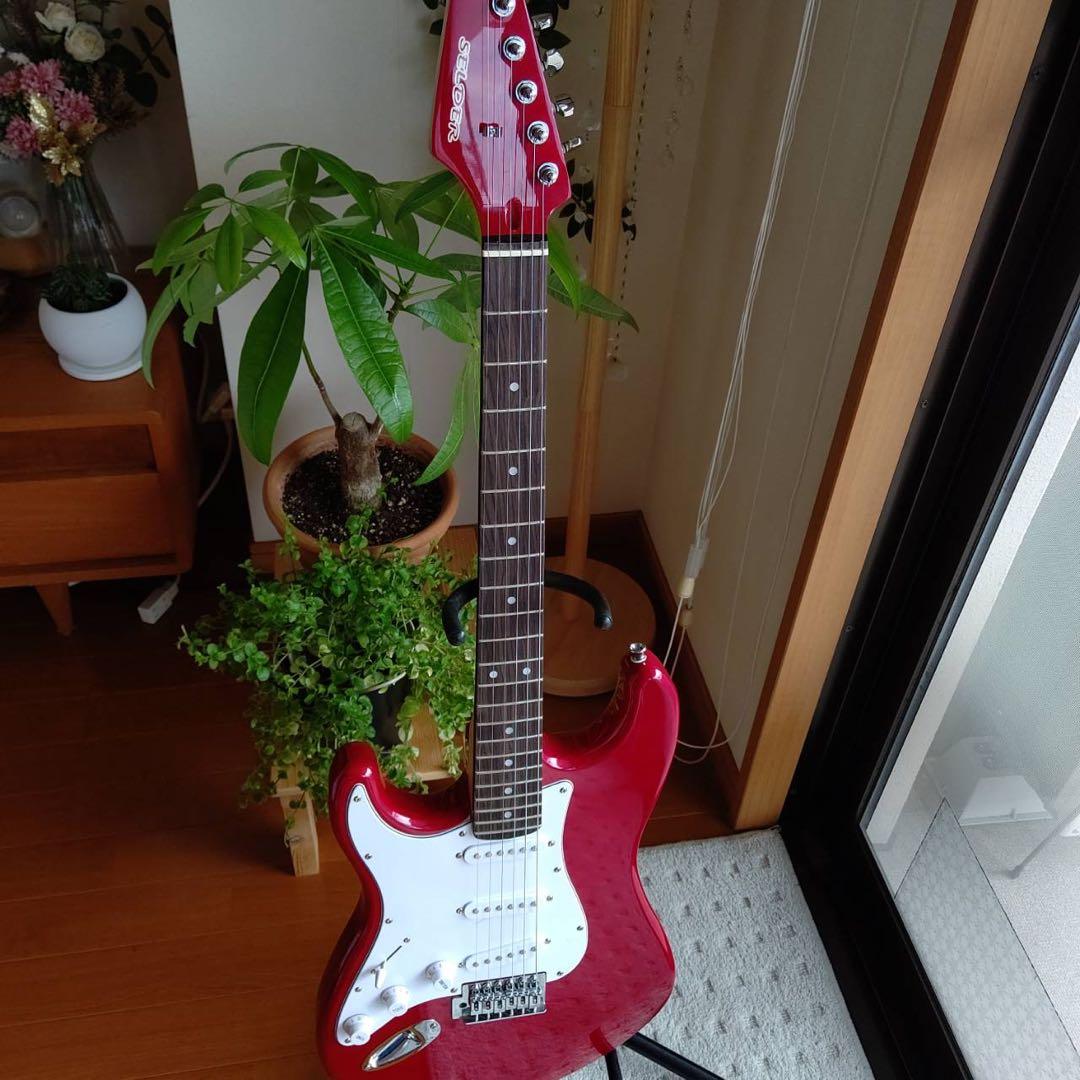 セルダー　エレキギター 赤 左利き用