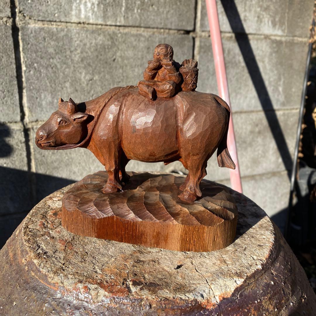 木彫 小林南龍 「笛吹童子」昭和9年作 建畠大夢師事 骨董 アンティーク