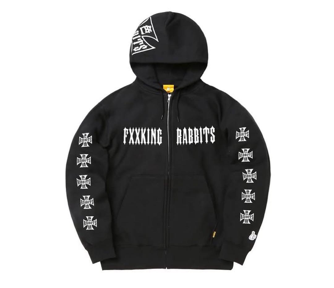 fr2 即完売 色情RABBITS Zip-up パーカー ウエストコースト