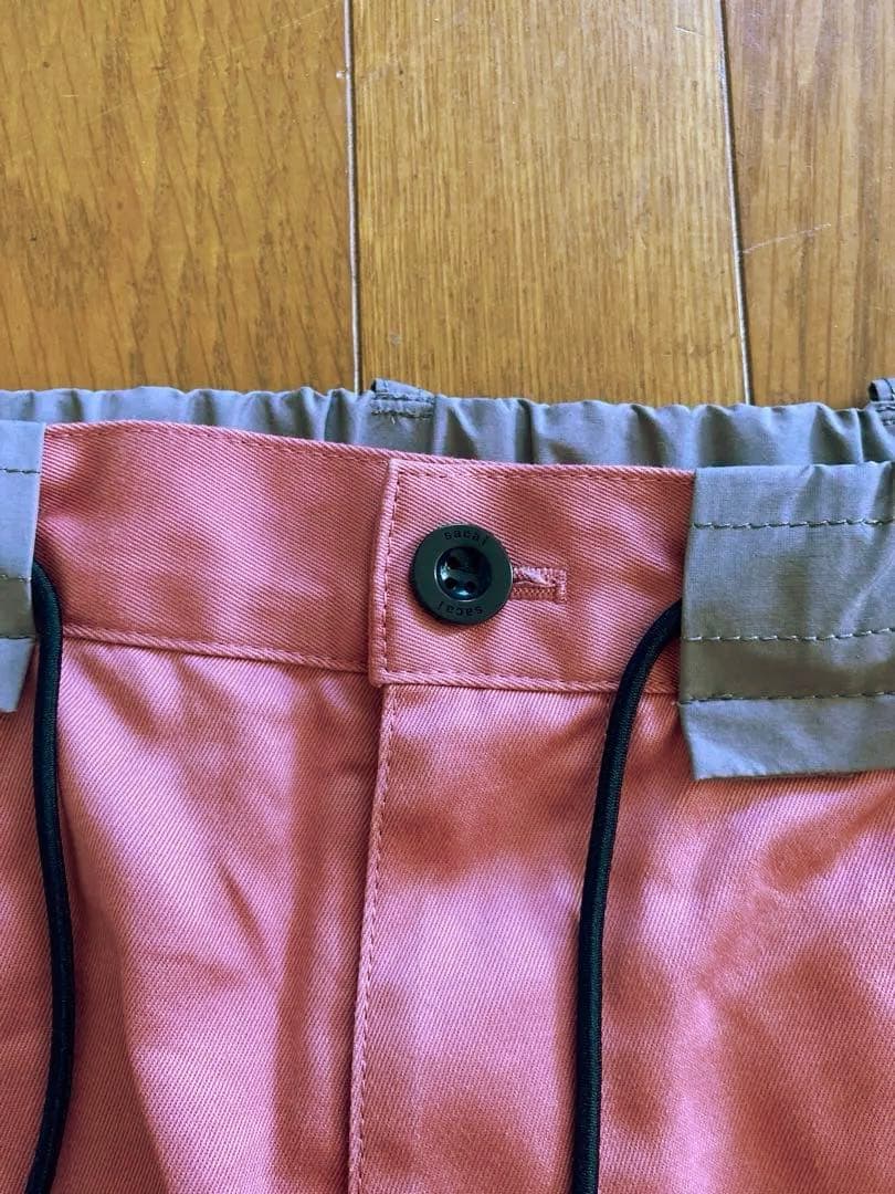sacai ピンク　チノパン　コットン　22aw Chinopants サカイ