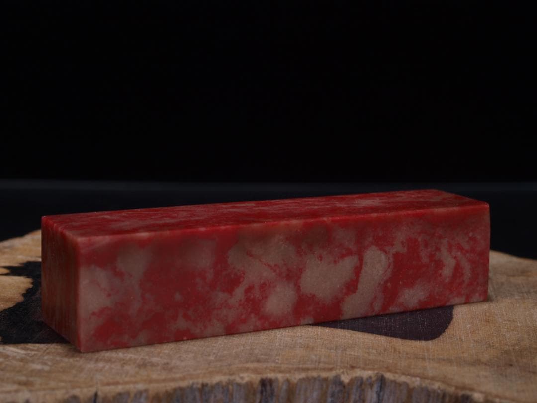 民間仕入れ品　中国清時代の鶏血石印鑑　激安骨董品 DE1600C15-3