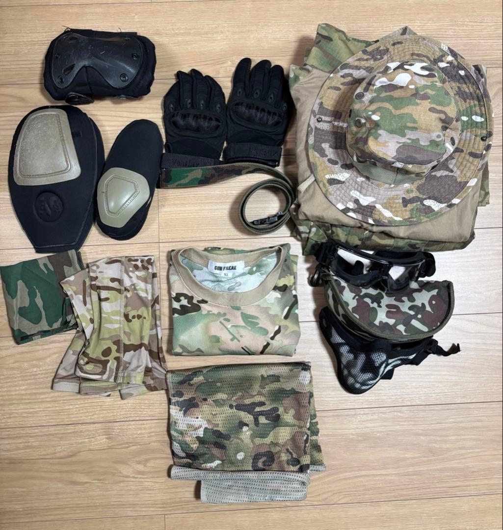 サバゲー　マルチカム迷彩 個人装備一式　まとめ売り　ミリタリー