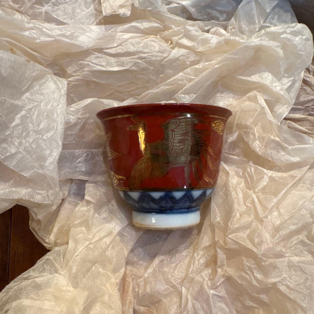 九谷焼　永楽　明治期　煎茶器揃　7点セット　アンティーク　古器