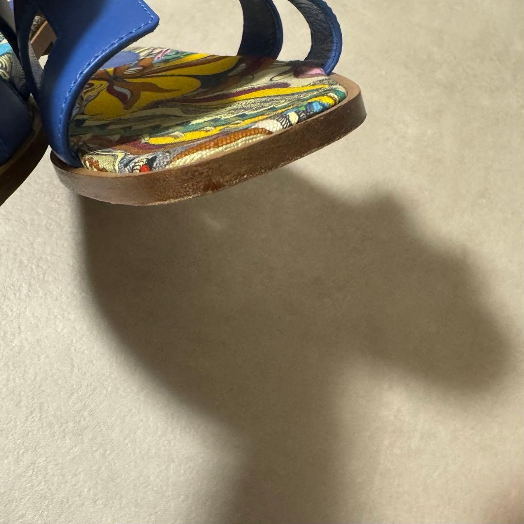 ⭐︎限定色⭐︎ 希少⭐︎HERMESエルメス サンダル オラン 36.5人気スカーフ柄