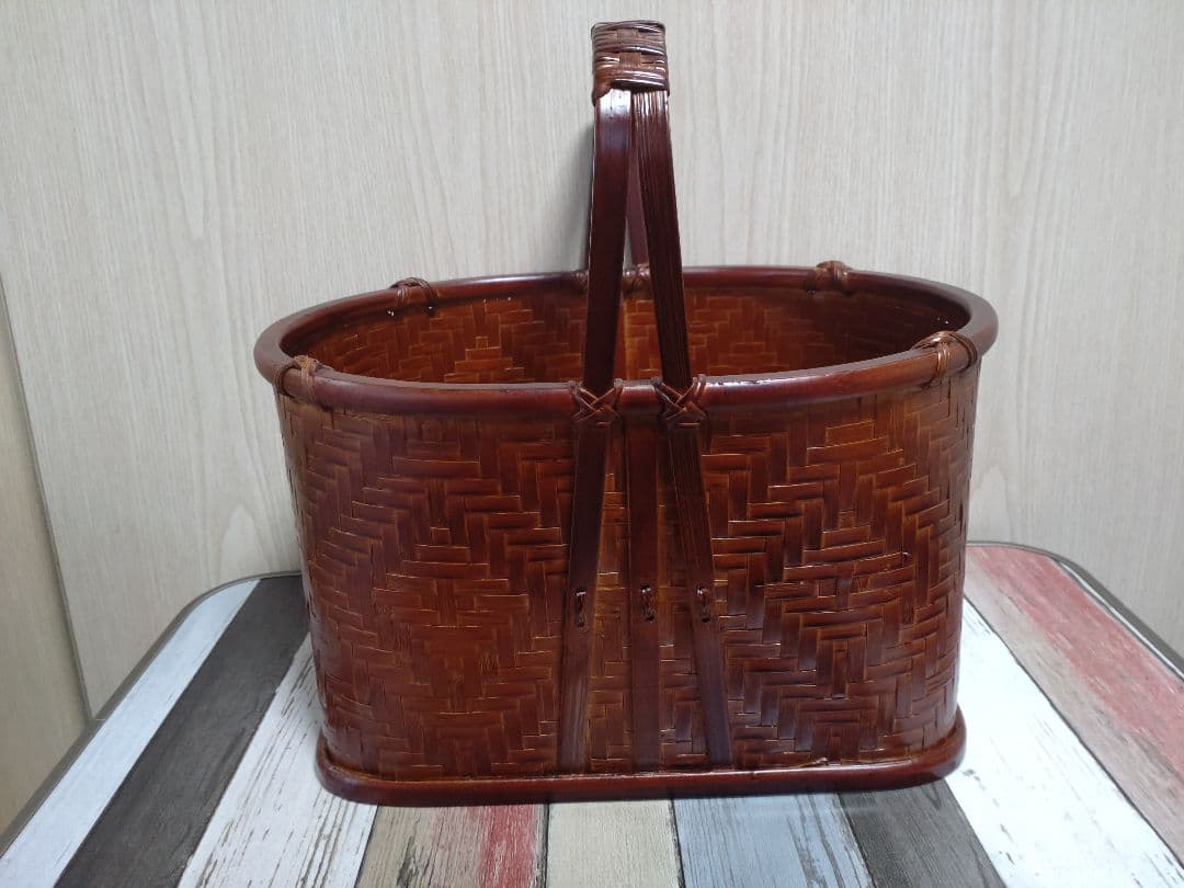 持ち手付き　竹籠