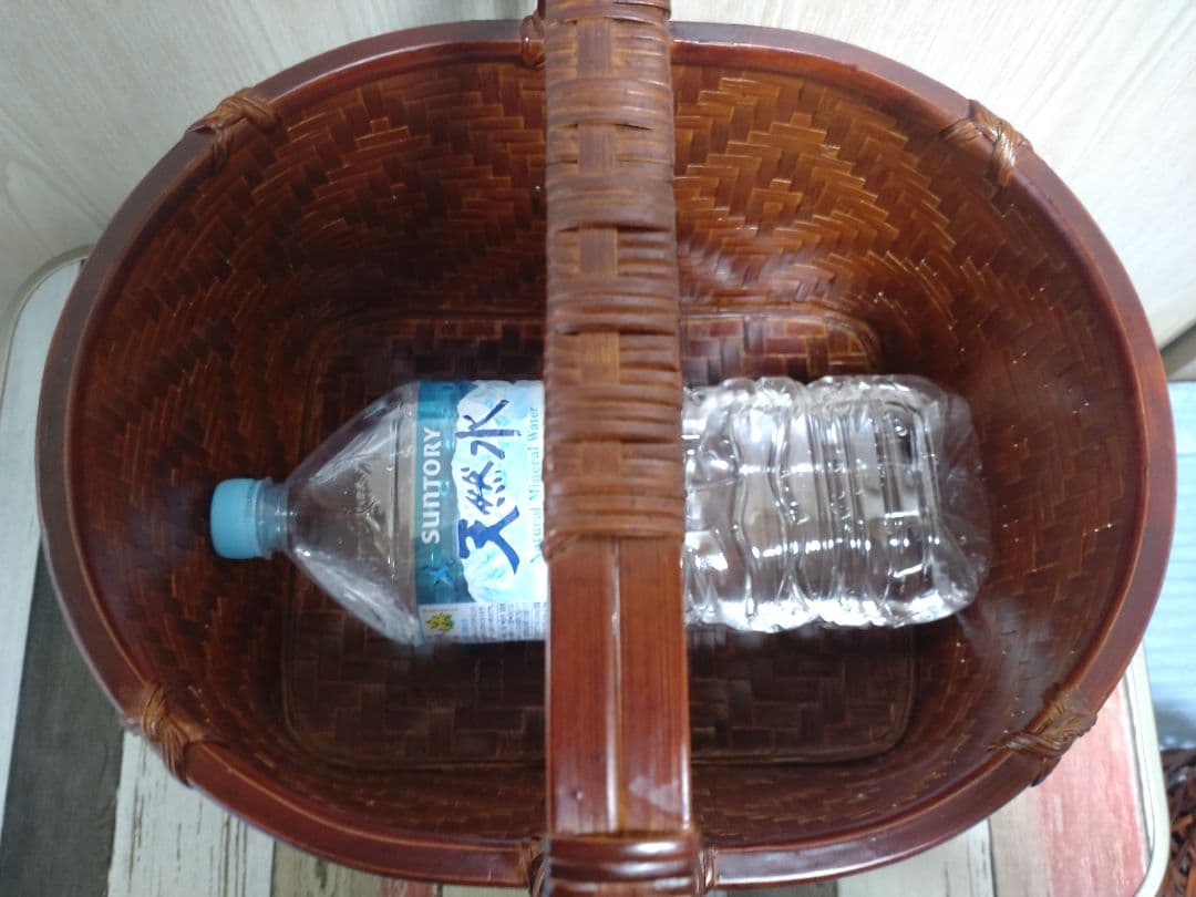 持ち手付き　竹籠