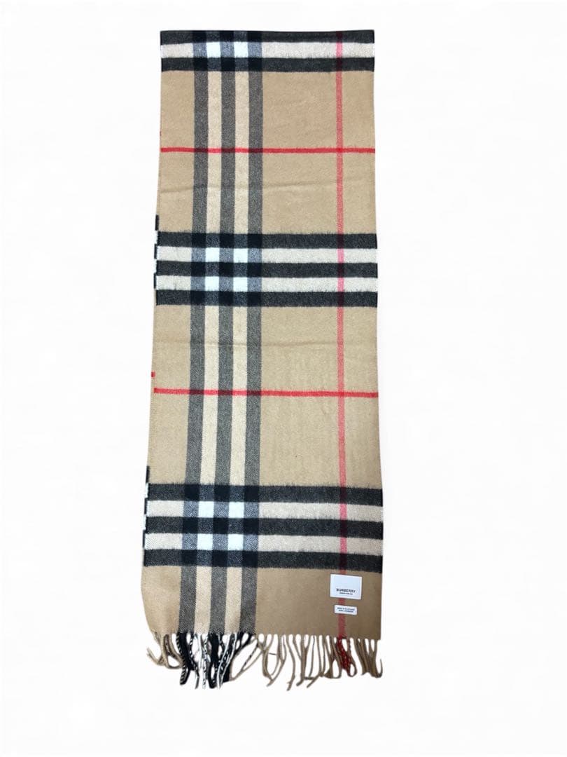 極美品✨【Burberry】カシミヤ100% マフラー　ウィメンズ　良品ベージュ