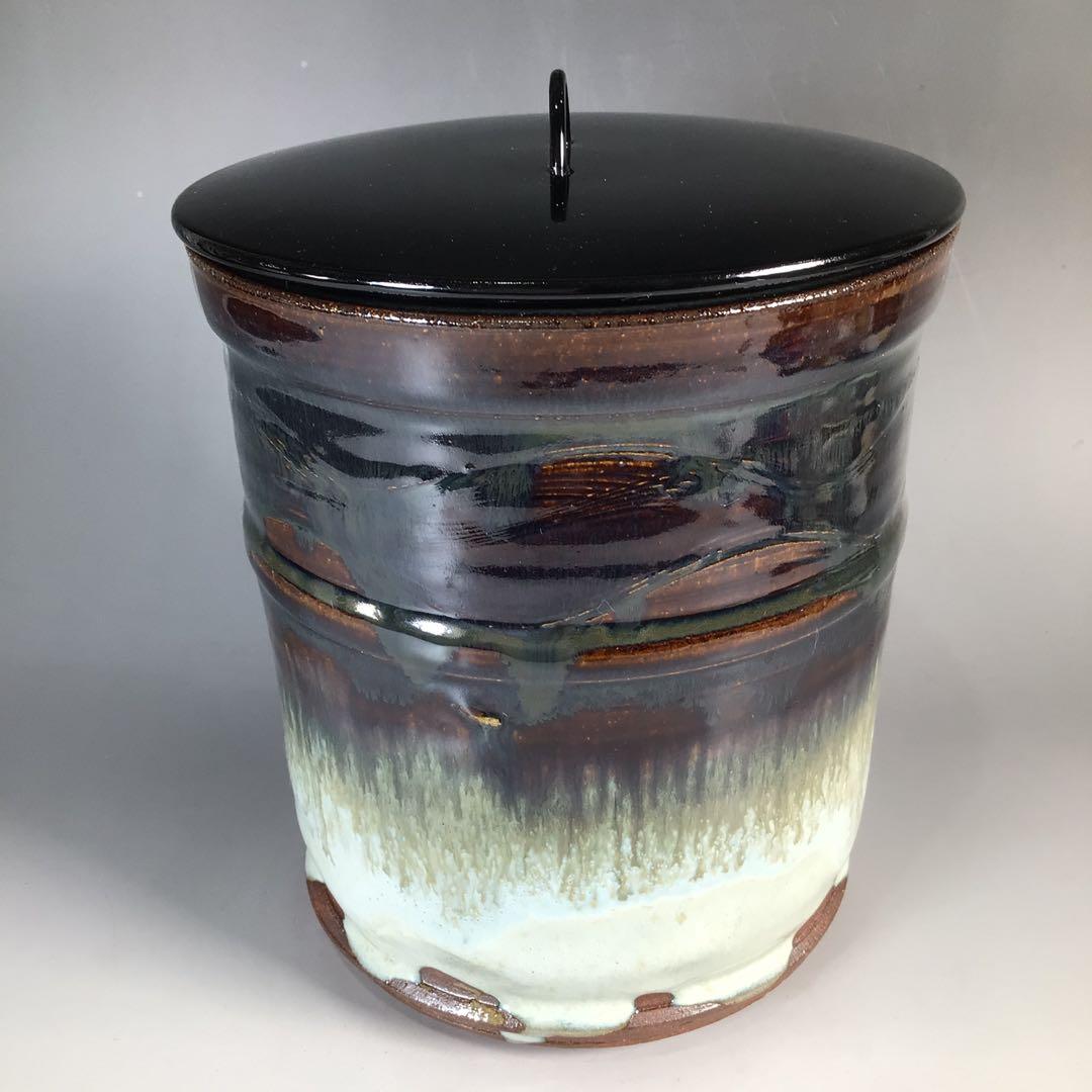 Ｎ５７２　水指　『加藤春永造』『朝鮮唐津』『一重口水指』　共箱　茶道具