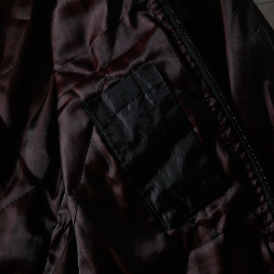 スタンドカラー レザージャケット ブラック L