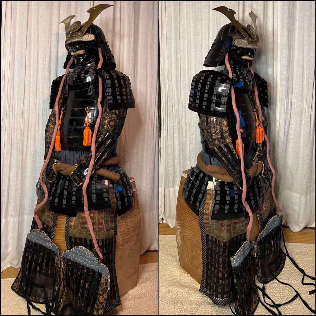 【BLACK】【越前朝倉家 鎧】日本甲冑【等身大】鎧一式【清掃•除菌】済