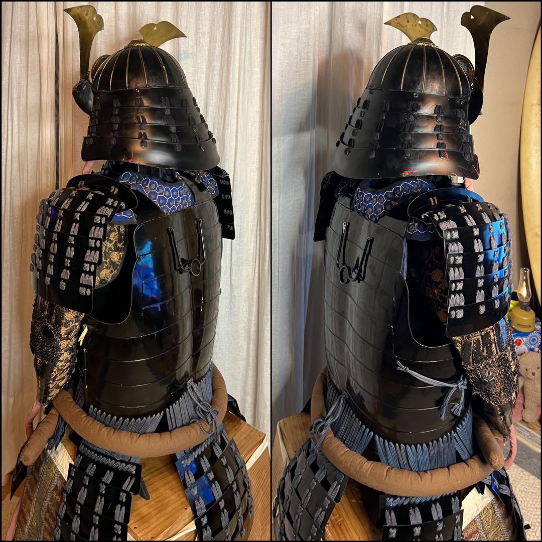 【BLACK】【越前朝倉家 鎧】日本甲冑【等身大】鎧一式【清掃•除菌】済