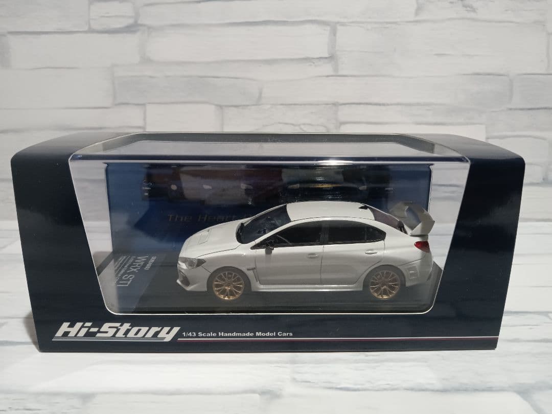 1/43 ハイストーリー　スバル　WRX STI EJ20 ミニカー　ホワイト