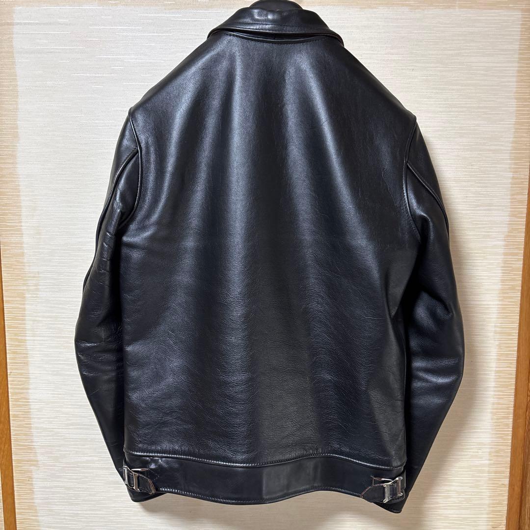 とし ６６６ シングルライダース ベジタブルタンニン鞣し茶芯