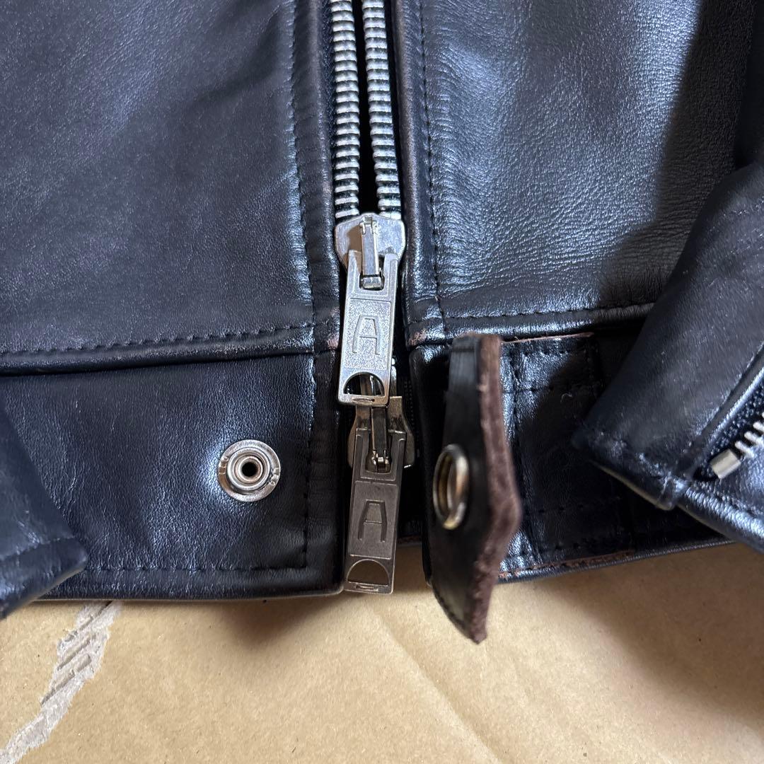 とし ６６６ シングルライダース ベジタブルタンニン鞣し茶芯