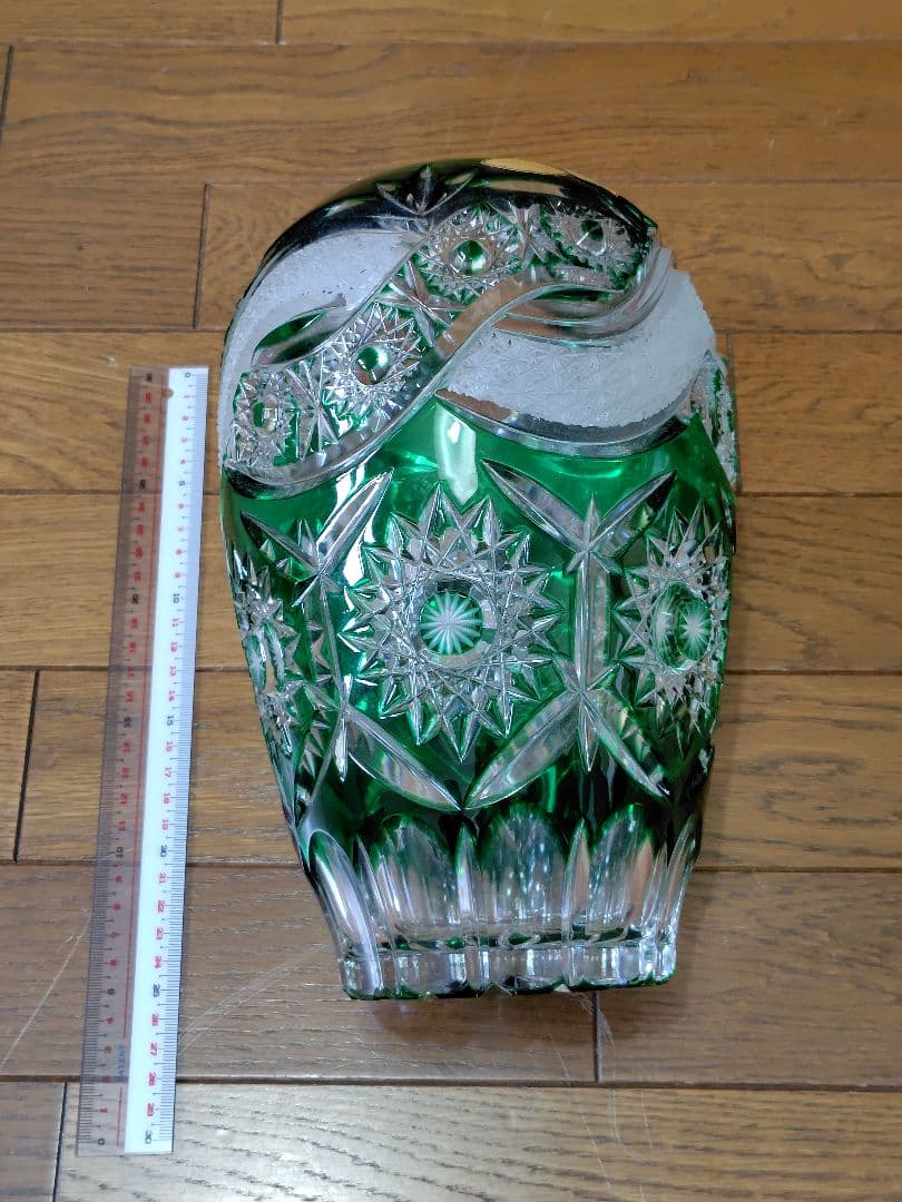花瓶　ドイツ　hamburg　Echt Bleikristall