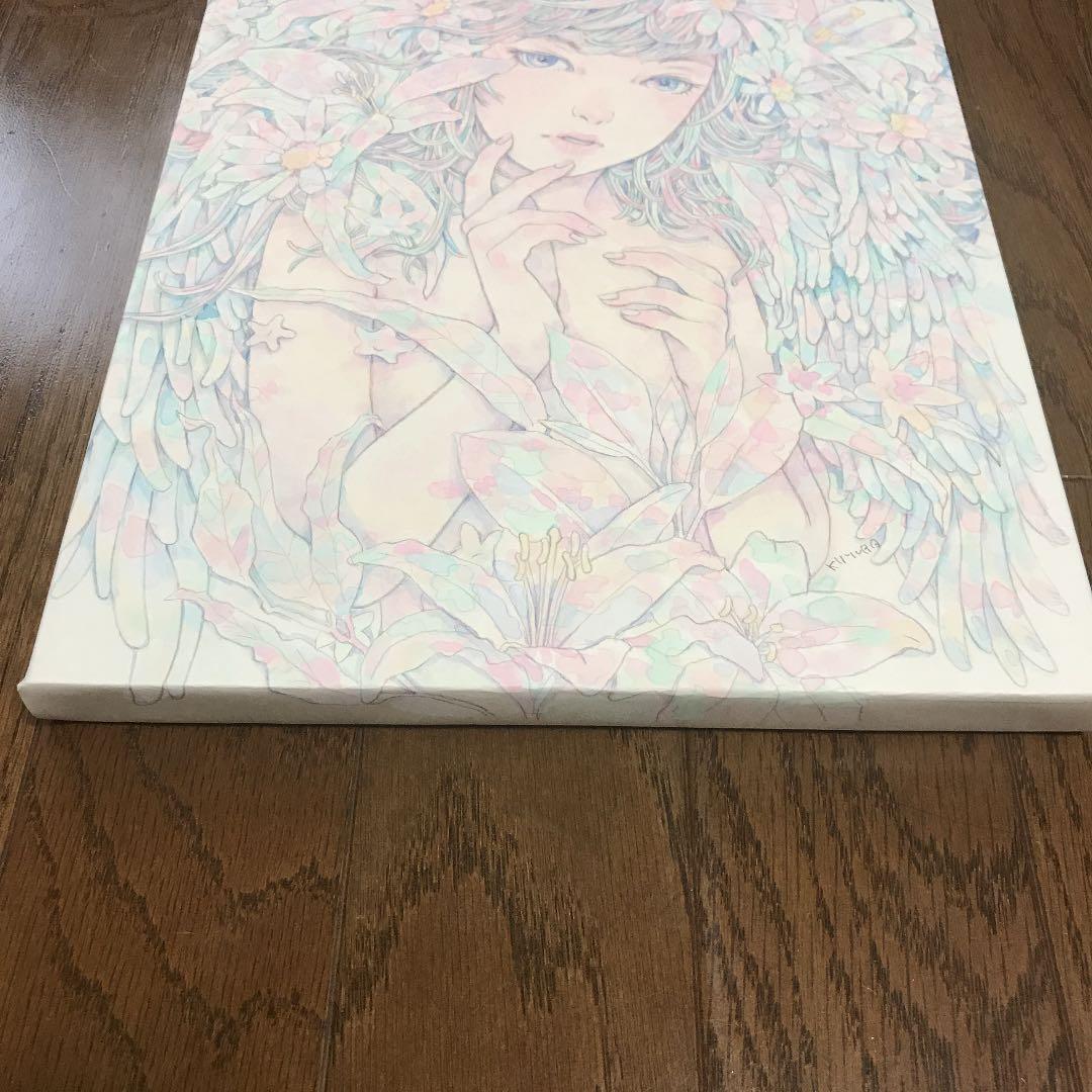 ★木村智博「幸運」木製パネル アクリルガッシュ 色鉛筆 鉛筆 額付き