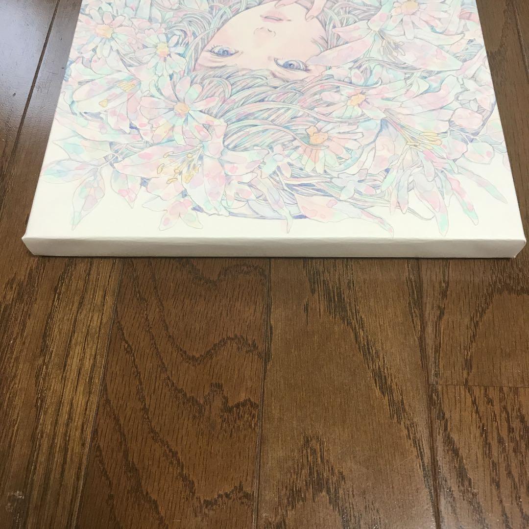 ★木村智博「幸運」木製パネル アクリルガッシュ 色鉛筆 鉛筆 額付き