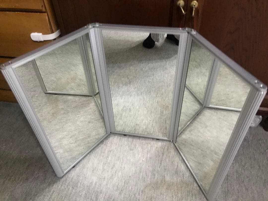 三面鏡　卓上　折りたたみ式