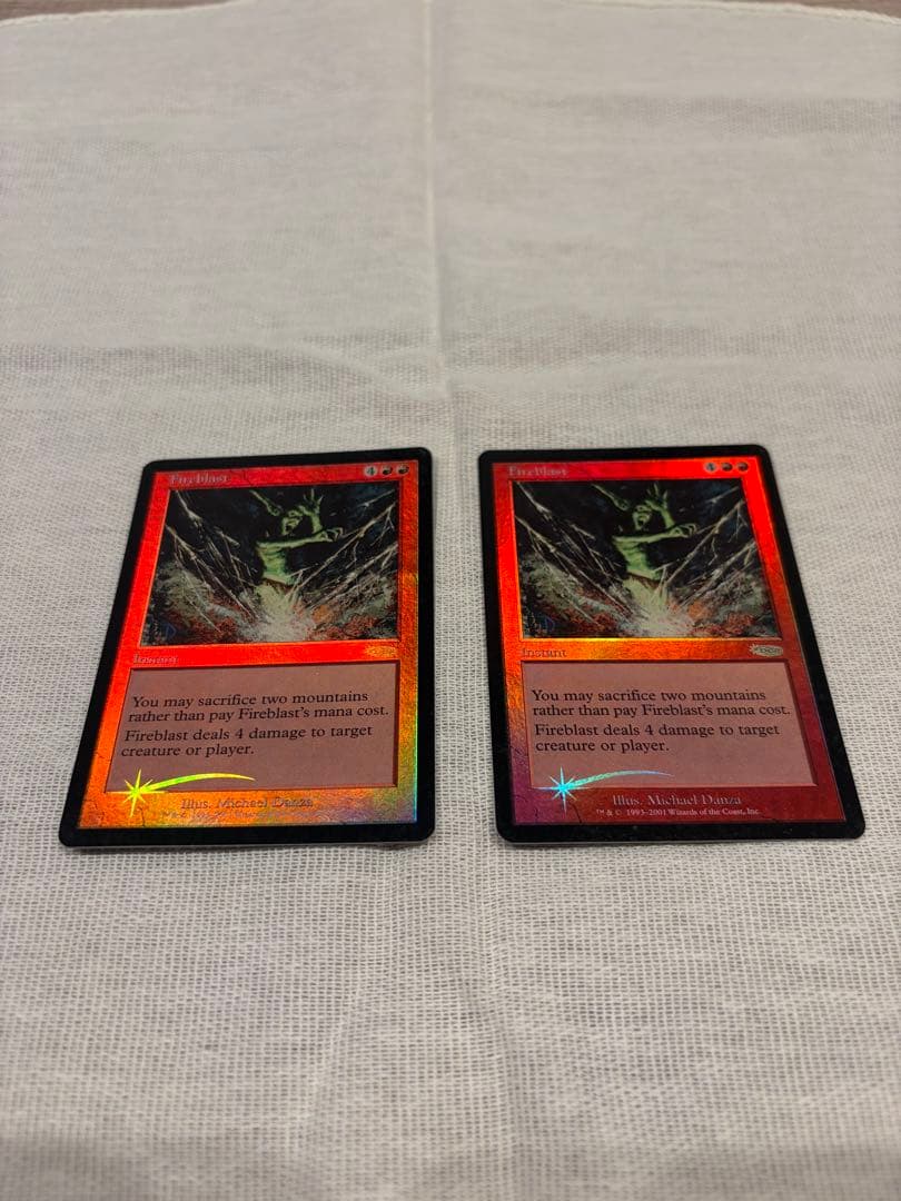 【Foil】《火炎破/Fireblast》(FNM)[DCIマーク] 赤