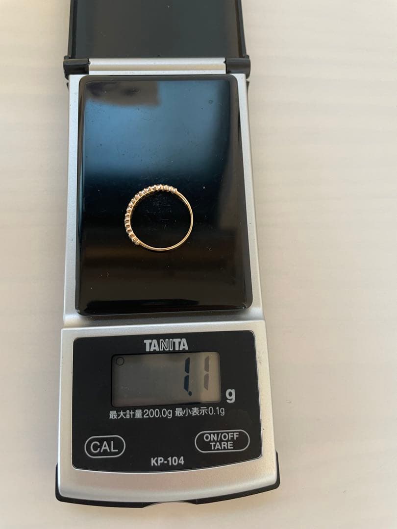 ハーフエタニティ K18 ダイヤゴールド リング 13号