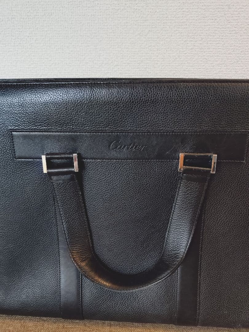 Cartier カルティエ レザー ブリーフケース ビジネスバッグ ブラック